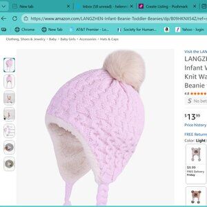 Brand New Girls Pom Pom Hat